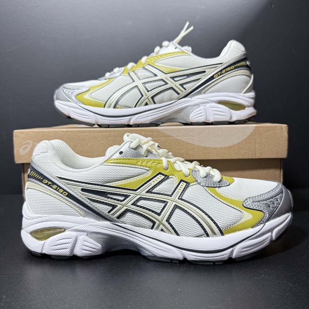 ASICS GT-2160 Shoes Men Size 8 Women's 9.5 Cream Dark Mustard White 1203A320-106